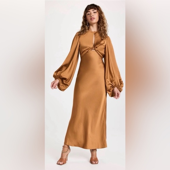 Significant Other Dresses & Skirts - Significant Other Demi Backless Long-Sleeve Column Gown